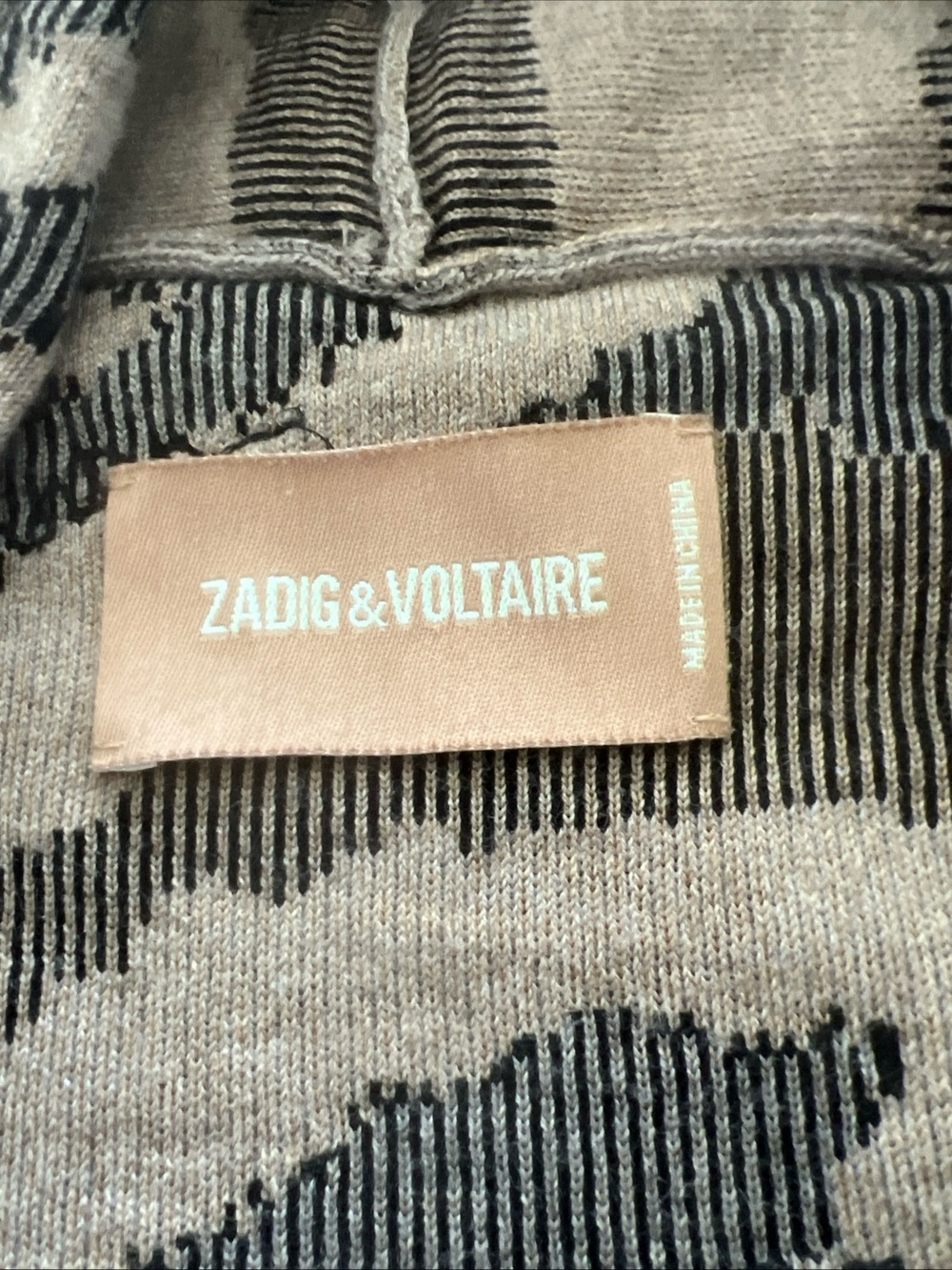 ZADIG & VOLTAIRE “MIA WE TIGER” pure wool boxy cardigan M/L - Picture 5 of 11